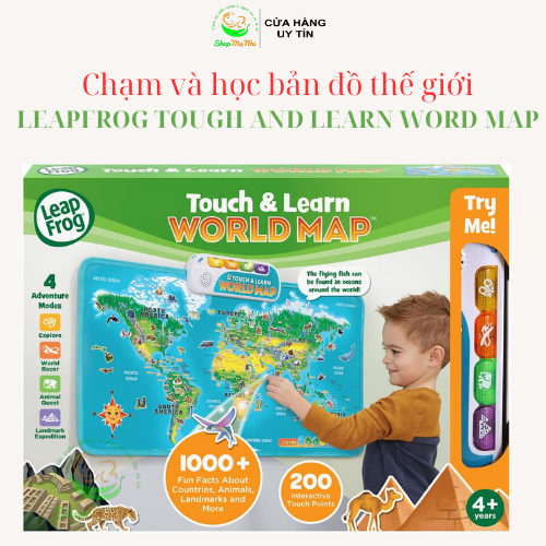 Đồ chơi LeapFrog Bản đồ thể giới Leap Frog World Map chạm và học.
