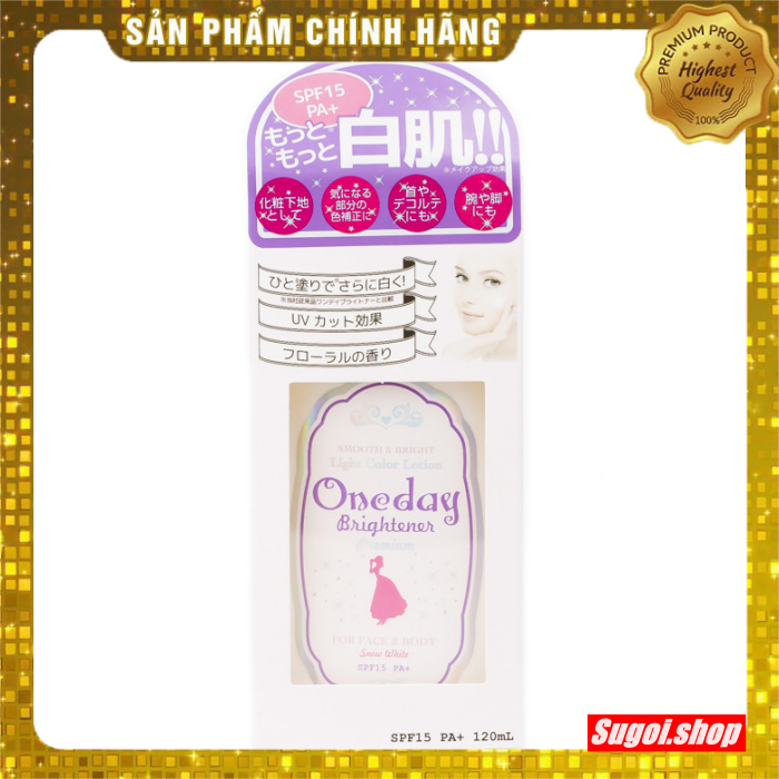 Sữa dưỡng trắng da chống nắng One Day tím Nhật Bản - kem dưỡng one day tím