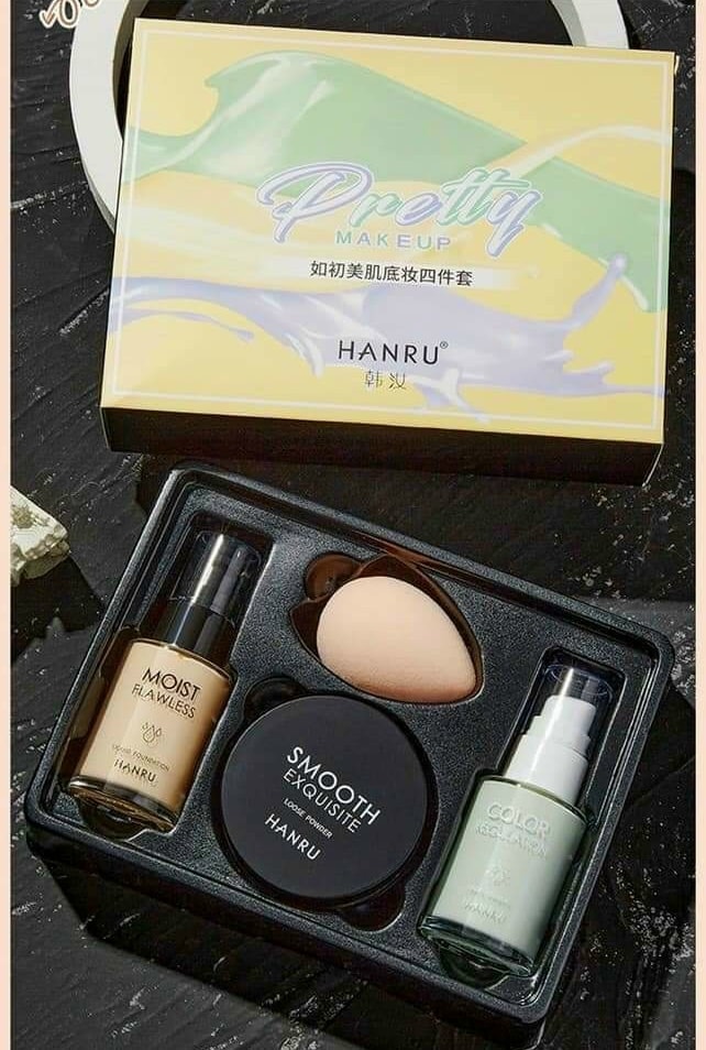 Set trang điểm pretty makeup hanru 4 món