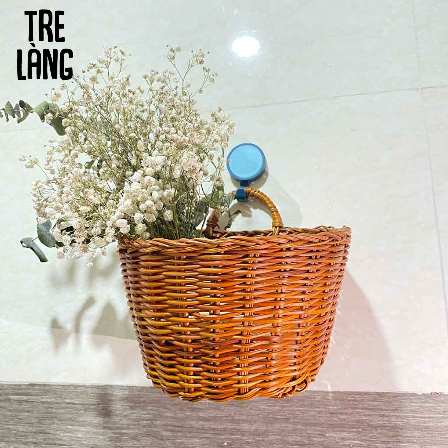 Giỏ mây treo tường Tre Làng Giỏ mây picnic / đựng hành tỏi, đồ dùng nhà bếp - giỏ decor