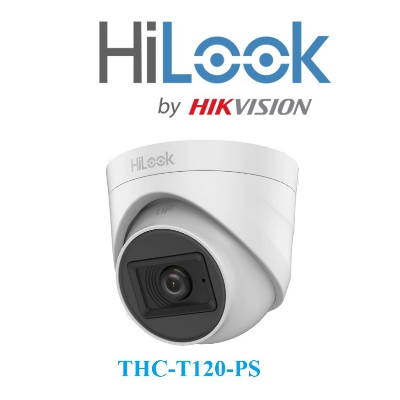 Camera dome hd-tvi hồng ngoại 2.0 megapixel hilook thc-t120-ps - tích hợp mí