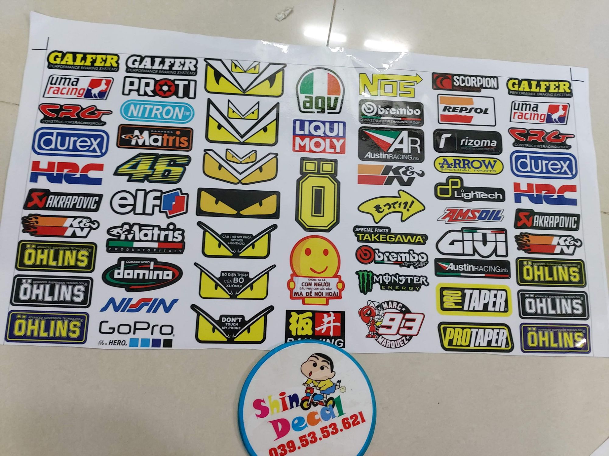 [HCM]Combo logo mắt cú đủ loại 25x50cm