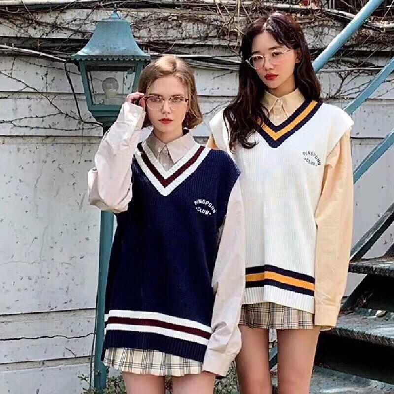 Áo len gile nữ kiểu dáng hàn quốc (ảnh thật đi kèm )