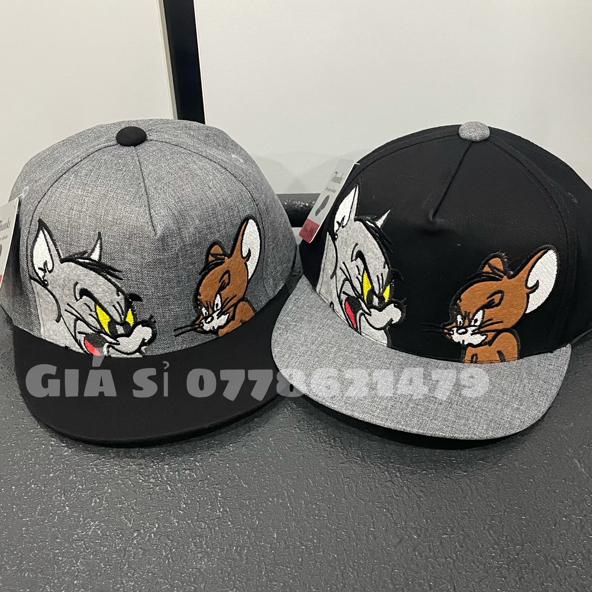 [HCM]Nón kết snapback hiphop trẻ em mèo chuột 2 tuổi đến 8tuổi