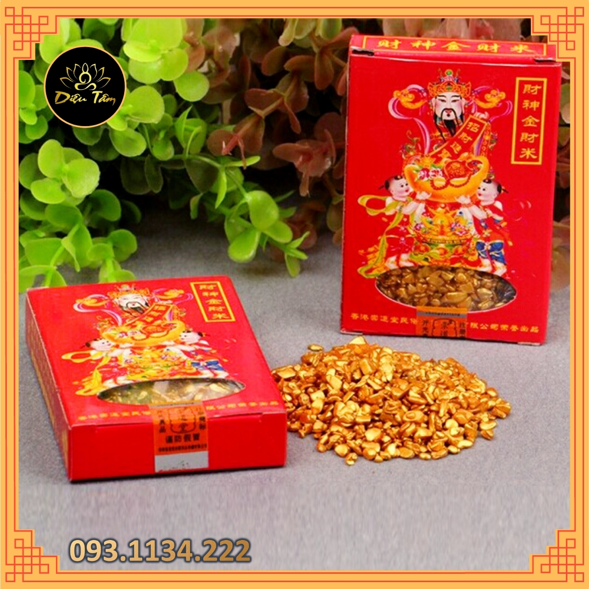 Gạo vàng thần tài thờ ban thần tài đồ thờ cúng phong thủy shop Diệu Tâm