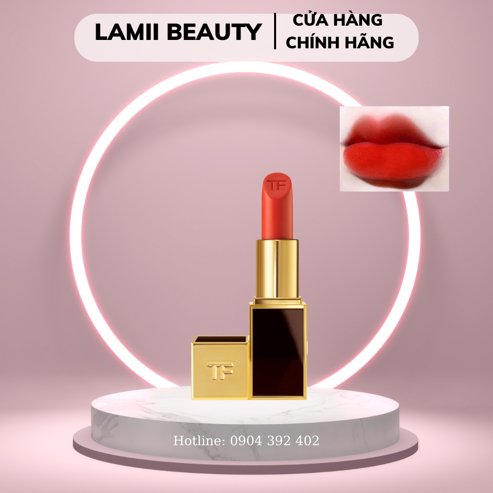 Chính hãng son tomford lip color màu 15 wild ginger đỏ cam mini 1.2g full box - lamii beauty