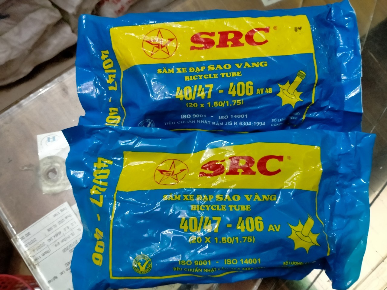 Săm xe đạp sao vàng 40/47-406 chính hãng