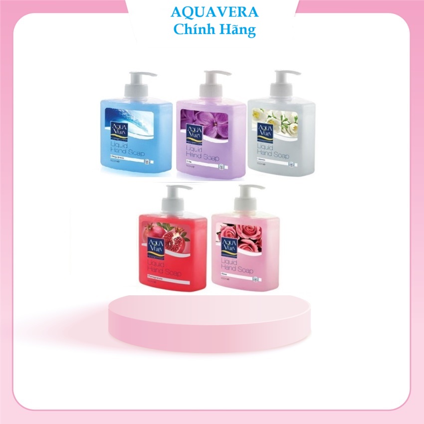 Combo 5 chai nước rửa tay aqua Vera nhiều mùi hương 500ml/1 chai