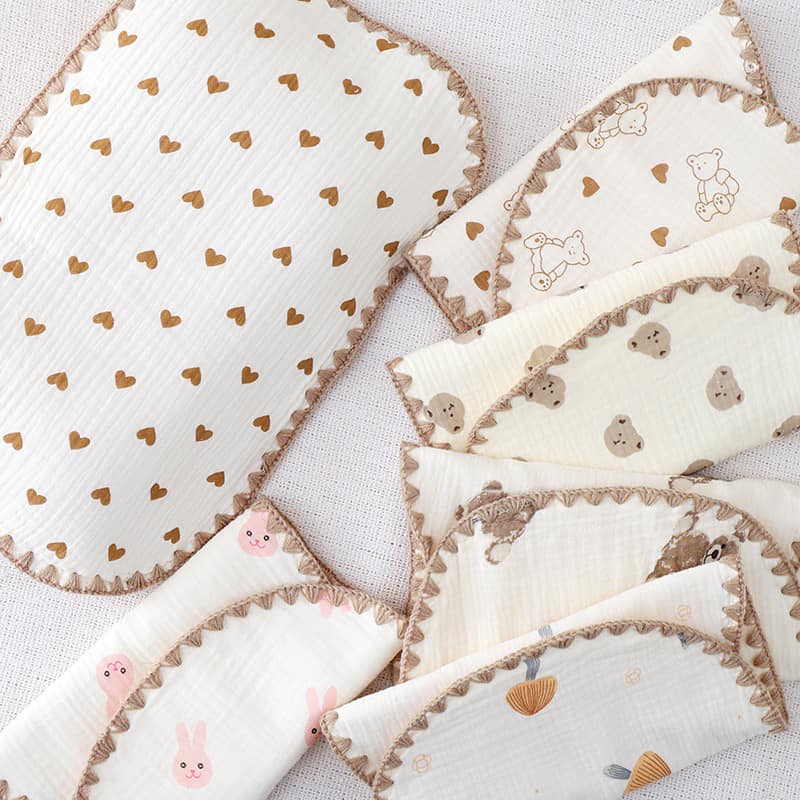 Gối xô muslin cao cấp 10 lớp cho bé sơ sinh mềm mại, êm ái cho bé ngủ ngon
