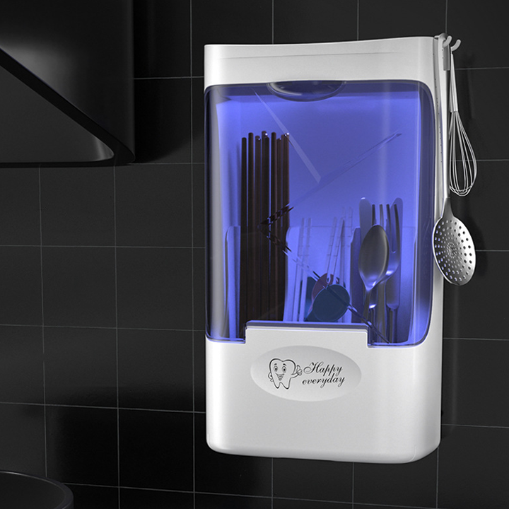 Ống đựng đũa khử khuẩn, tủ sấy đũa thìa khử khuẩn bằng tia UV XIAOMI, Giá cắm đũa khử  trùng an toàn cho gia đình, khử khuẩn bằng tia UV loại bỏ nấm mốc, vi khuẩn,ống đựng đũa nhà bếp điện dụng an toàn