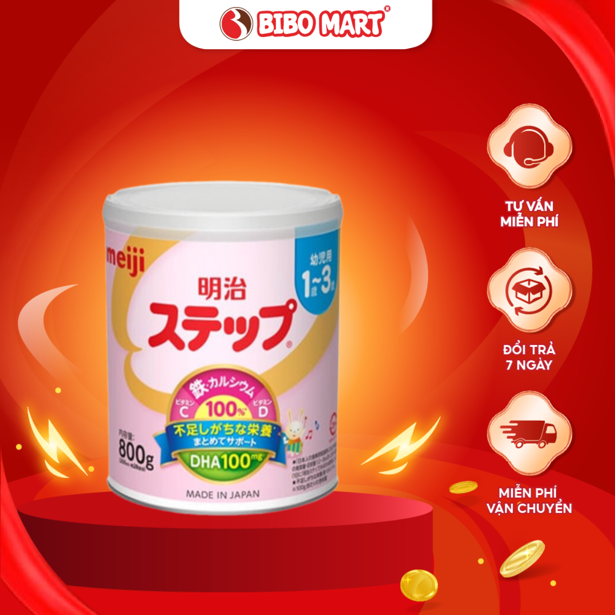 Sữa Meiji Số 9 Nội Địa Chính Hãng Phát Triển Não Bộ Tăng Chiều Cao Hỗ Trợ Tiêu Hóa Lon 800g Cho Bé (Giao Ngẫu Nhiên) - Bibo Mart