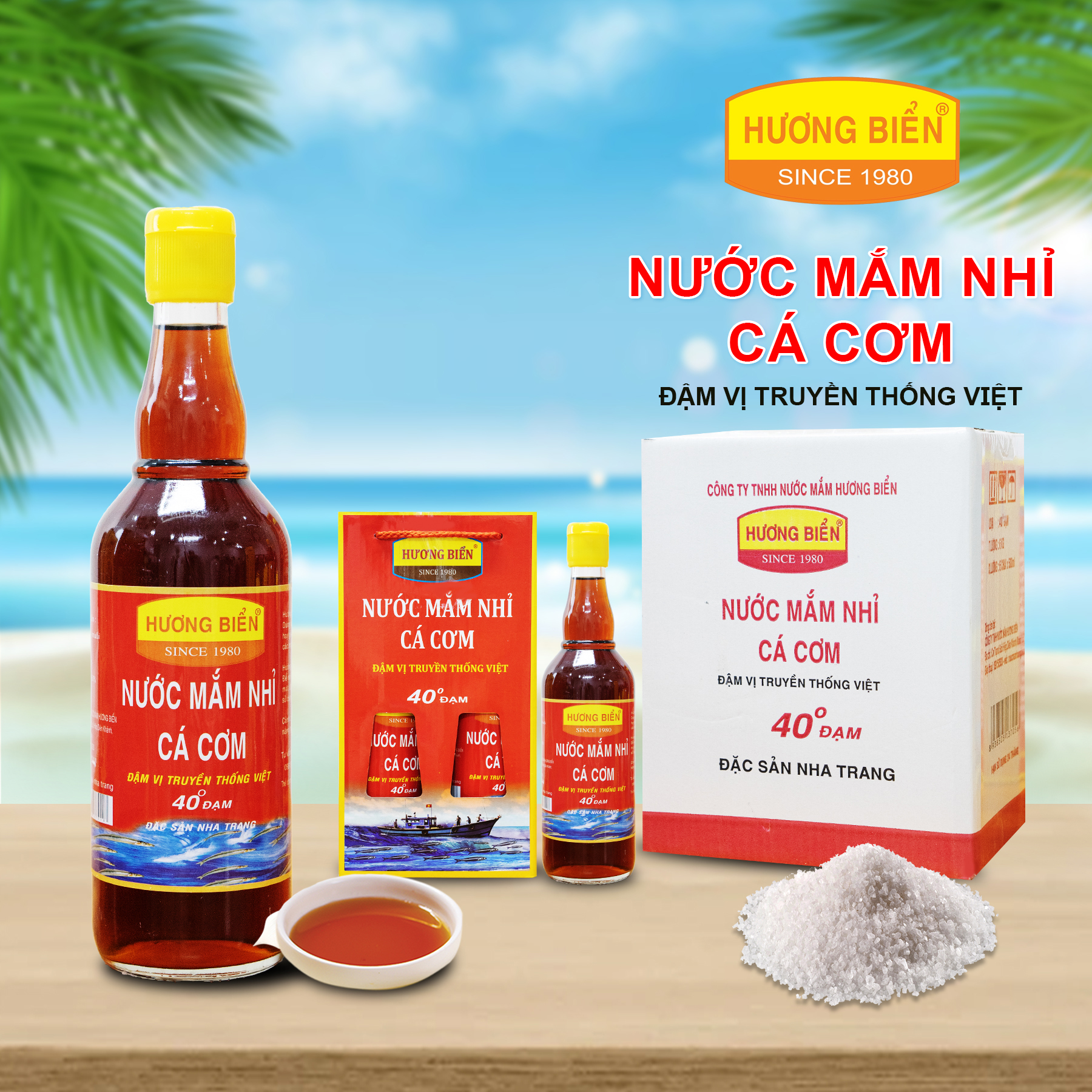 1thùng nước mắm HƯƠNG BIỂN Loại Đặc Biệt 40 độ đạm 6 thuỷ tinh x 500ml - lh:0981505830