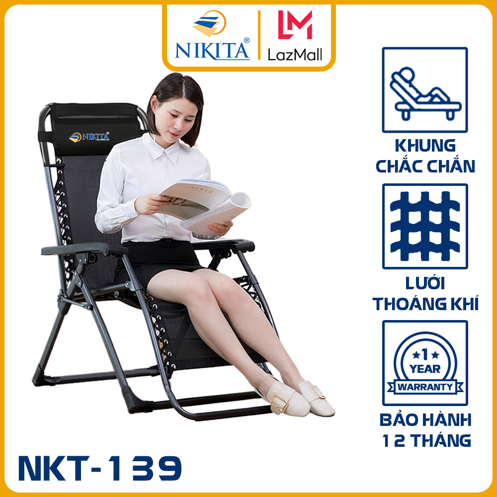 Ghế Gấp Gọn Thư Giãn Nikita - Hàng Chính Hãng