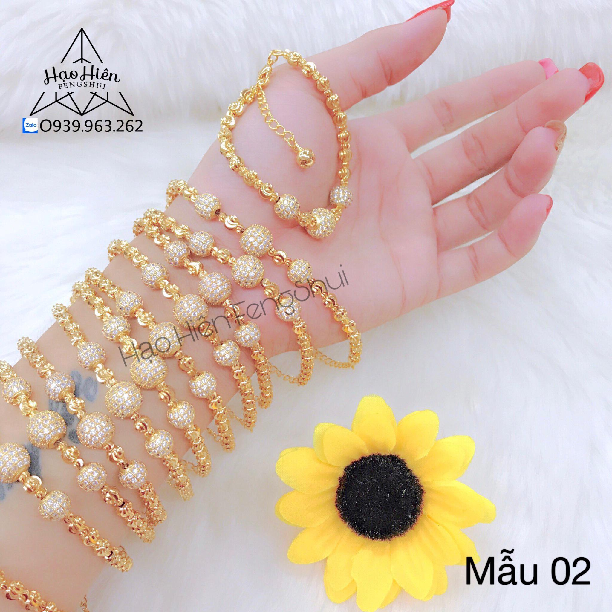 Lắc tay nữ, vòng tay nữ vàng mạ 24K phối Hạt Châu Cao Cấp (Có 03 Mẫu) - Hạo Hiên X.L0001-55 - Quà sinh nhật, quà tặng tết, lắc tay mạ vàng, vòng đeo tay, vòng tay vàng, lắc tay bạc, lắc tay vàng 18k, lắc tay nữ vàng