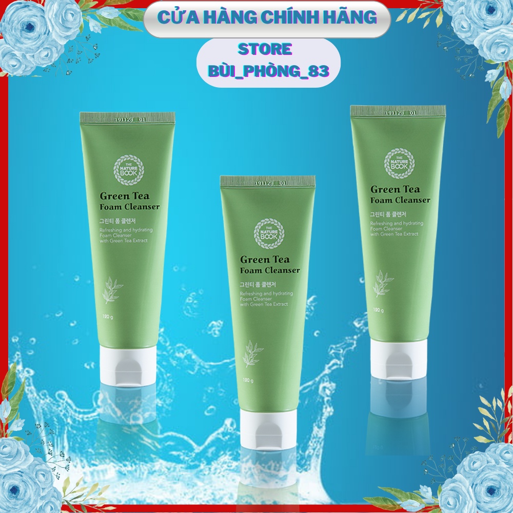 Sữa rửa mặt cho da mụn,da dầu chiết xuất trà xanh The nature book 120g