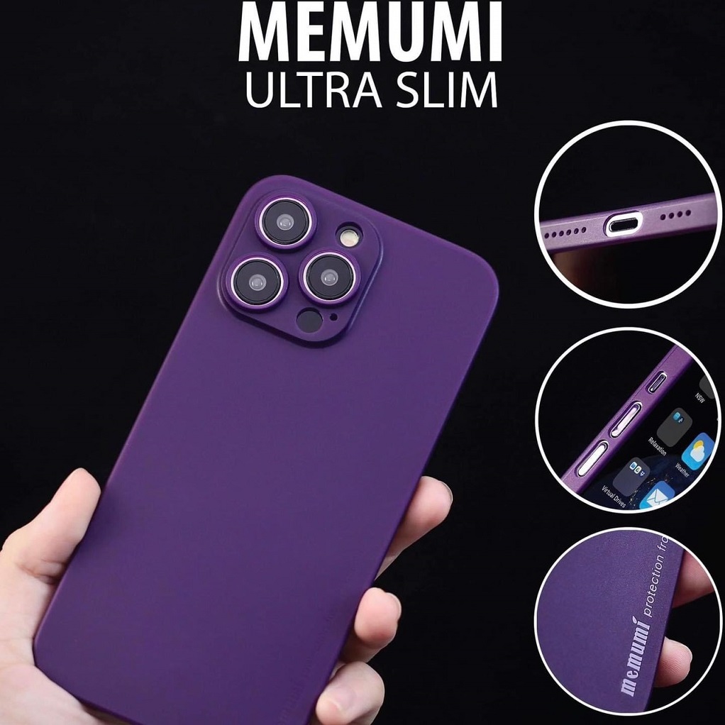 Ốp lưng iphone 14 pro/ 14 pro max memumi siêu mỏng 0.3mm, hàng cao cấp