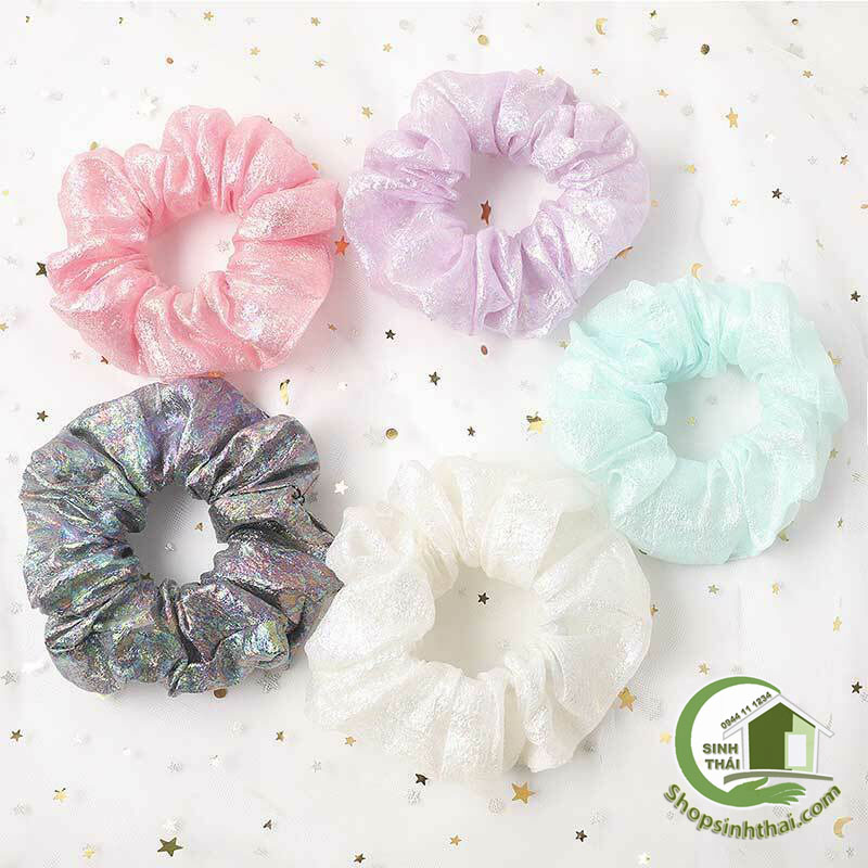 Dây cột tóc vải voan scrunchies dễ thương - giao màu ngẫu nhiên
