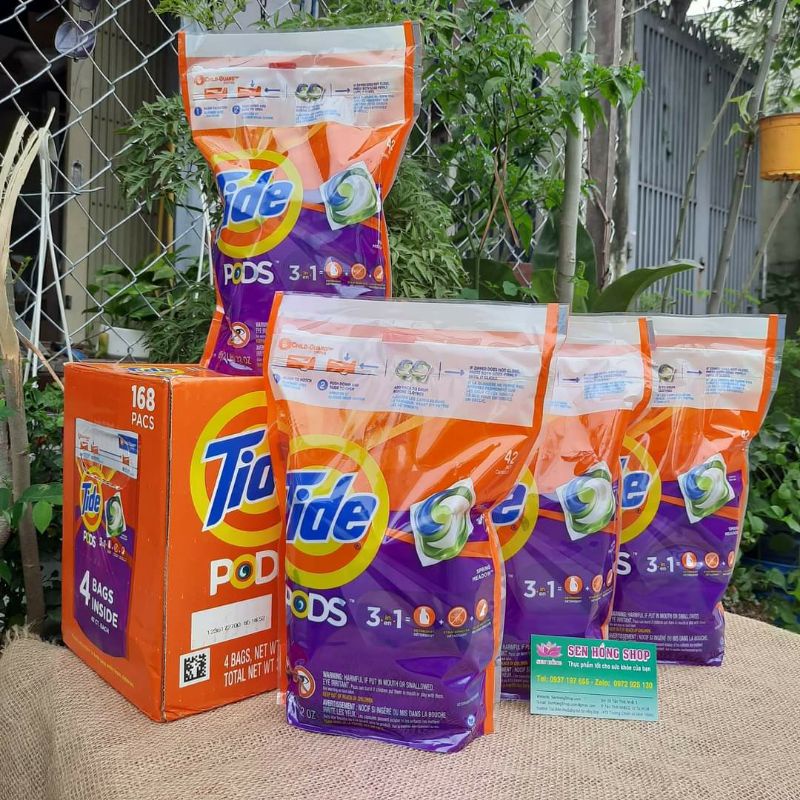 Viên Giặt Tide thùng 168 viên