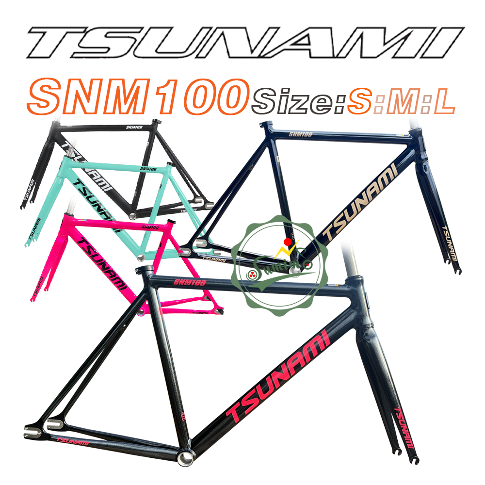 Sườn xe đạp fixed gear tsunami snm100 kèm phuộc