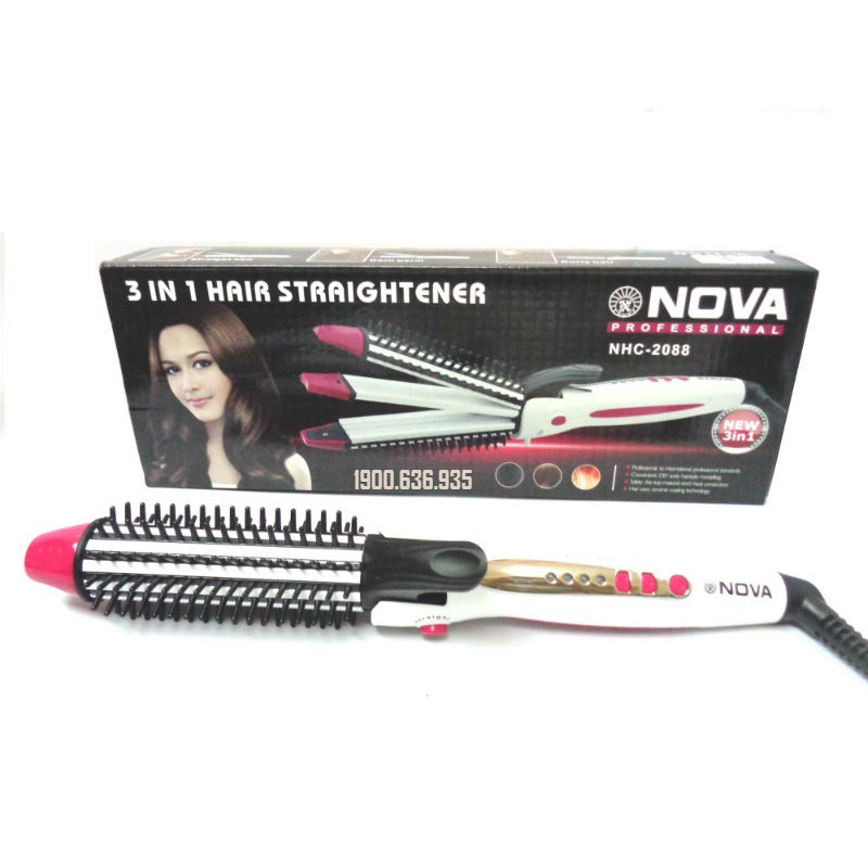 Lược điện đa năng nova 3 in 1 nhc-2088 loại to
