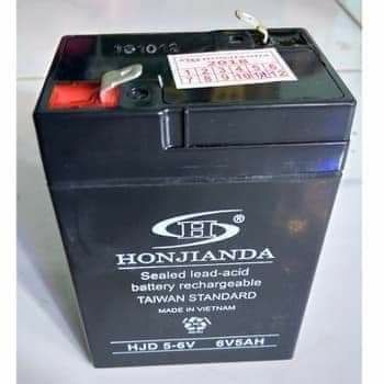 Bình ắc quy cho quạt sạc Honjianda 6v 5ah