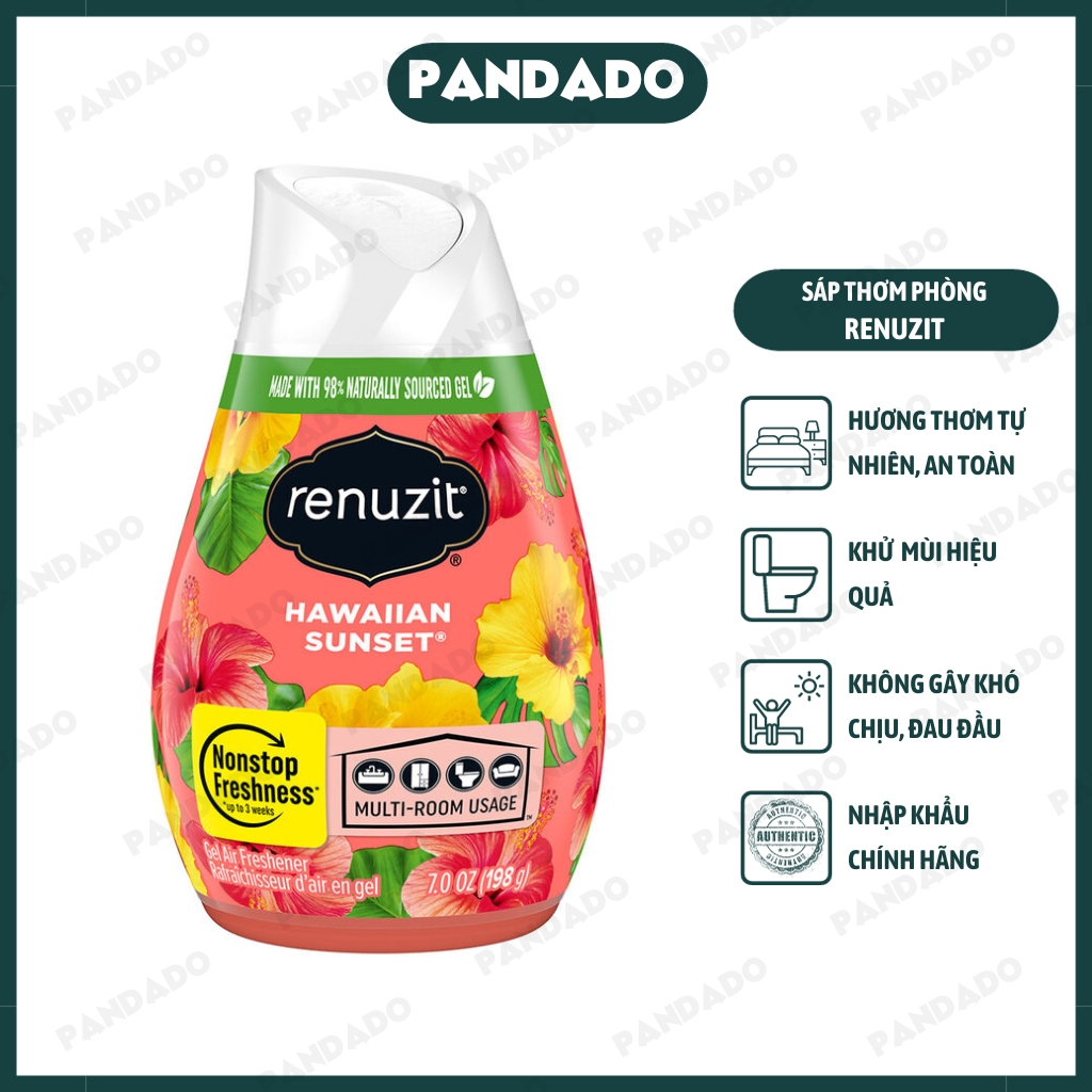Sáp thơm phòng khử mùi renuzit hawaiian sunset 198g - pandado
