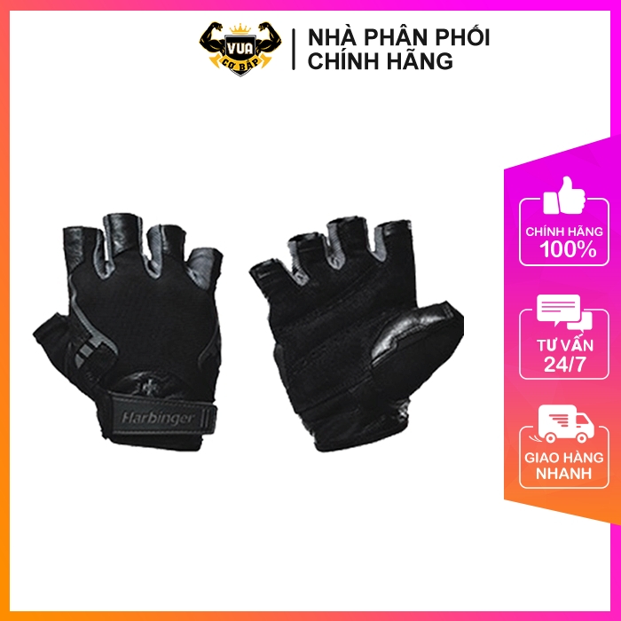 Găng Tay Tập Gym Harbinger Men’s Pro-Black