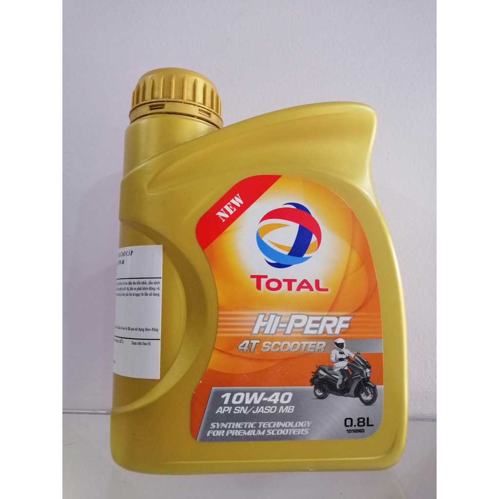 Dầu nhớt total hi-perf 4t scooter 10w-40 0,8l
