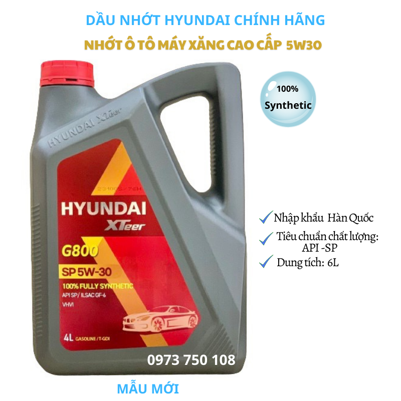 Nhớt ô tô máy xăng HYUNDAI XTEER Gasoline Ultra Protection 5W30 4L