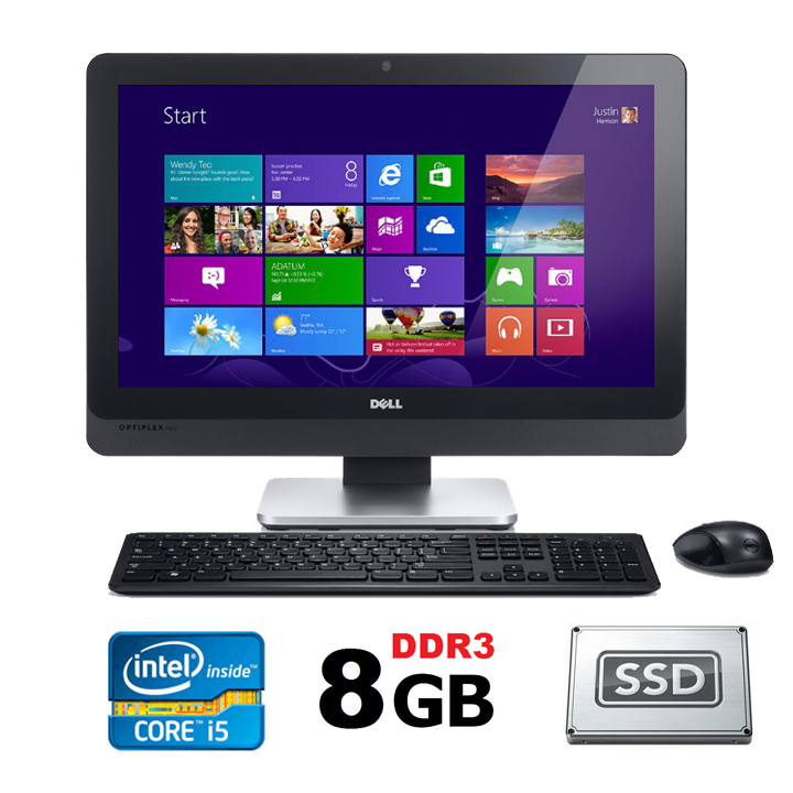 [Trả góp 0%]Máy tính All-in-One Dell Optiplex 9010 intel Core i5-3570 Ram 8GB SSD 256GB Màn 23"  Full HD kèm phím chuột không dây tích hợp webcam và loa máy tính liền khốicây máy tính liền màn