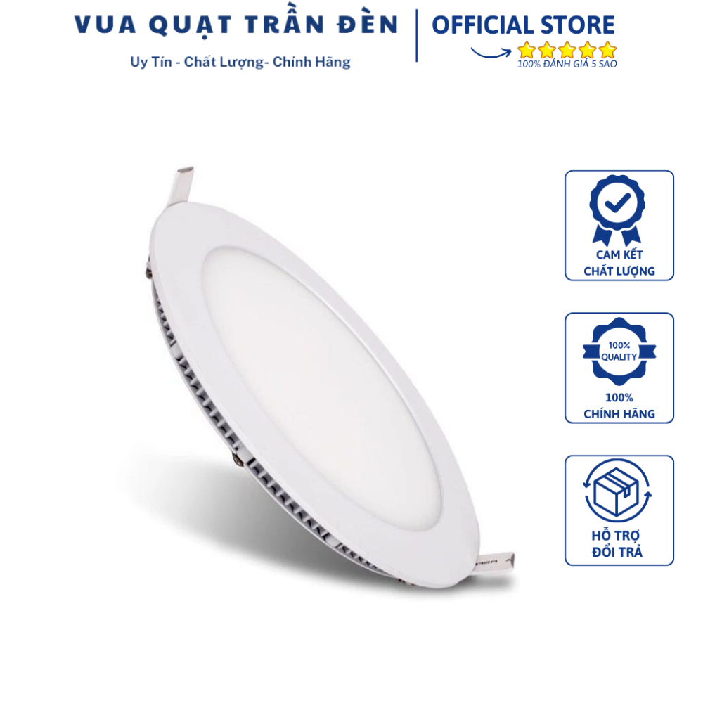 Đèn led âm trần mỏng 12w/ 18w/ 24w, đèn trang trí trần thạch cao - vua quạt trần đèn
