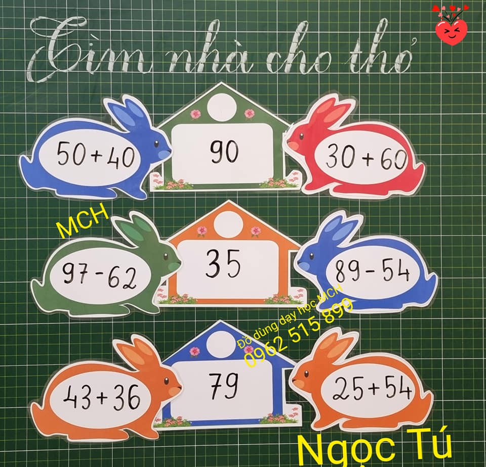 Đồ dùng dạy học mch - sét bộ thỏ tìm nhà .