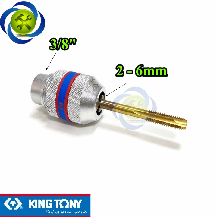 Đầu vặn taro kingtony 39123010m loại 3/8 lỗ vuông 2mm-6mm