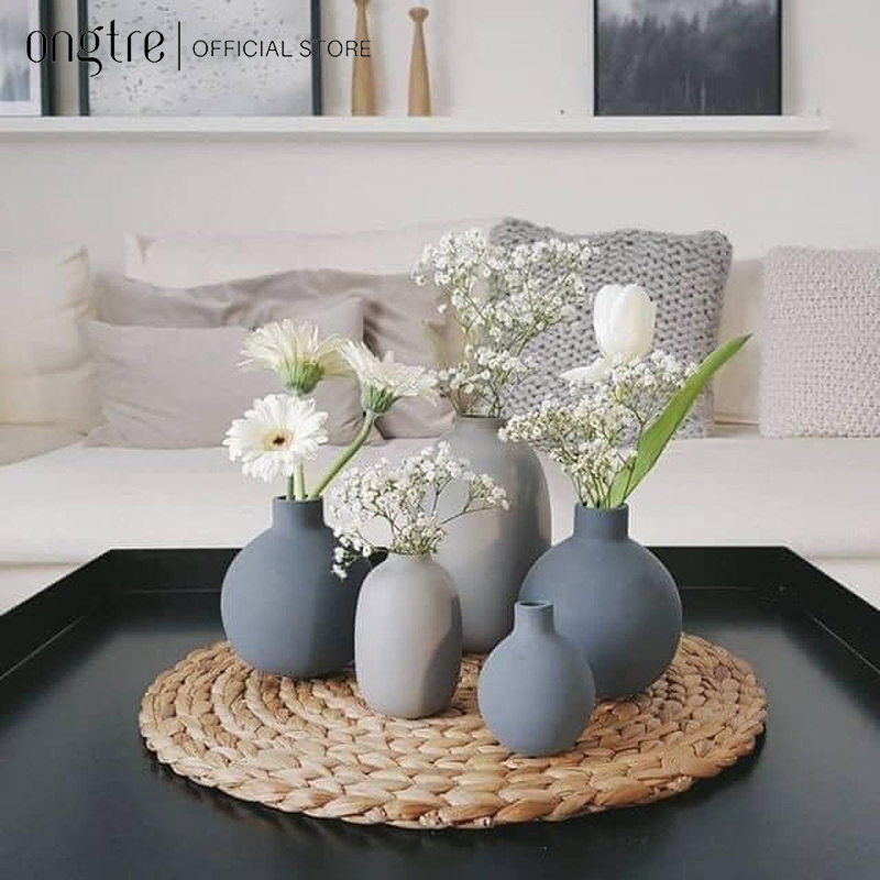 Đĩa bèo thủ công ONGTRE/ Miếng lót ly cốc bèo/ phụ kiện decor chụp ảnh/ Tấm lót bèo tròn 12/20/30/37/50cm | ongtre® (Vietnam)