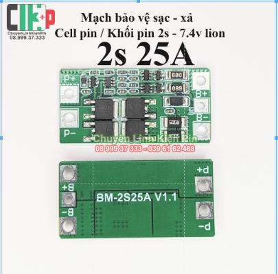 [HCM]Mạch 2S 25A BM sạc và bảo vệ cell Li-ion dùng cho pin Li-ion 4.8V-7.4V ( BL64 56 )