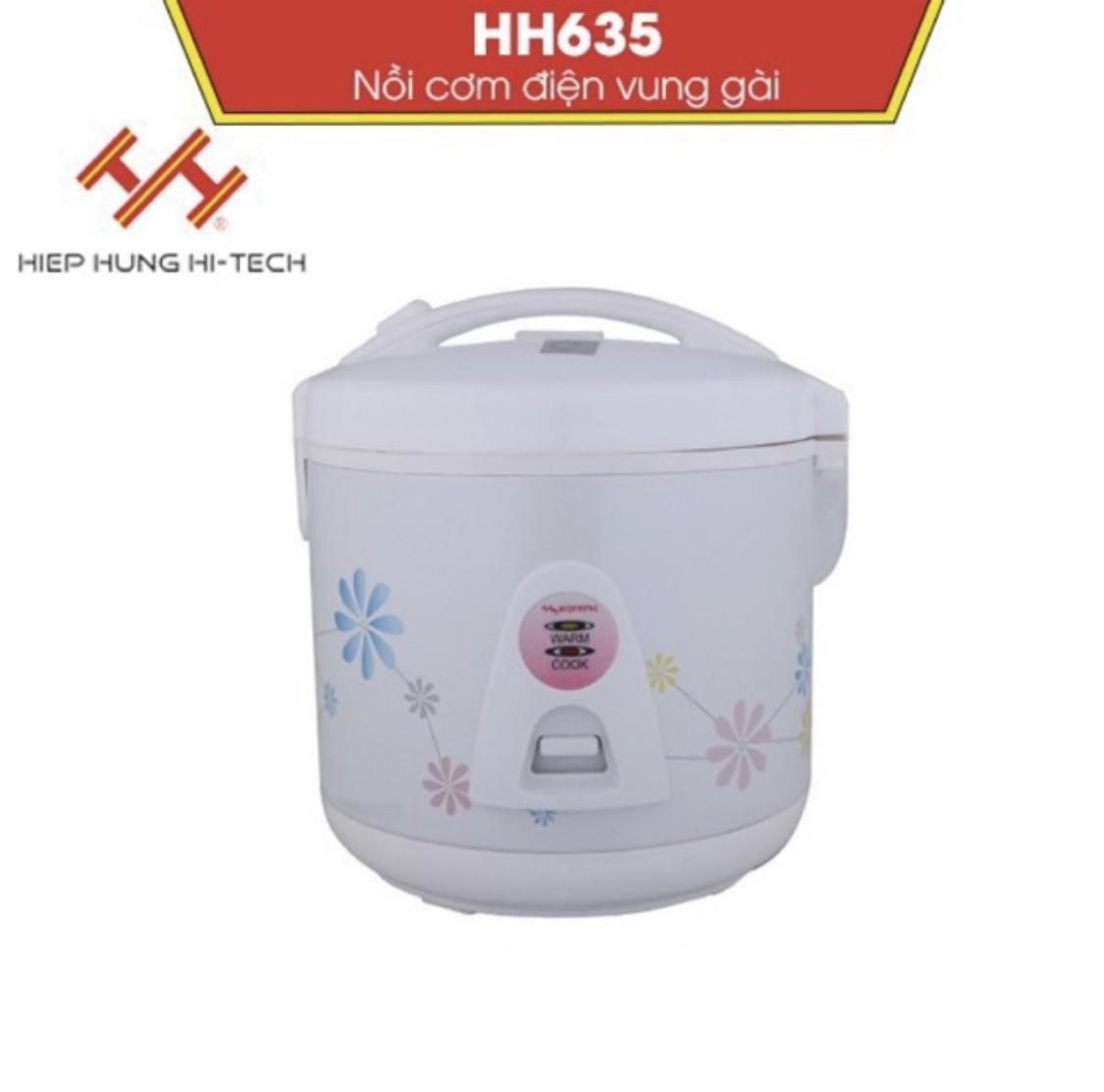 Nồi cơm điện HIỆP HƯNG model HH635 1lít  bảo hành 6 tháng