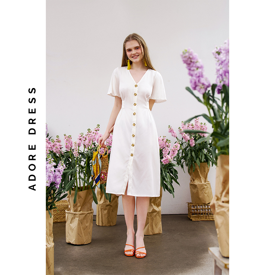 Midi dress thô mềm 3 màu 3asdr2048 adoredress