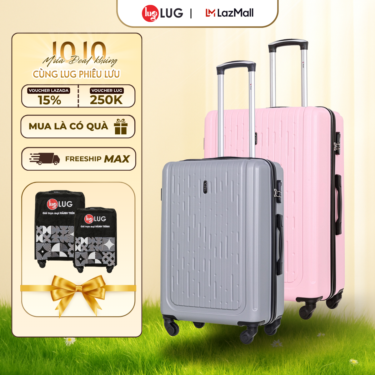 Combo 2 Vali Kéo Du Lịch Thương Hiệu Aber MHL010: Nhựa ABS Hạn Chế Trầy Xước