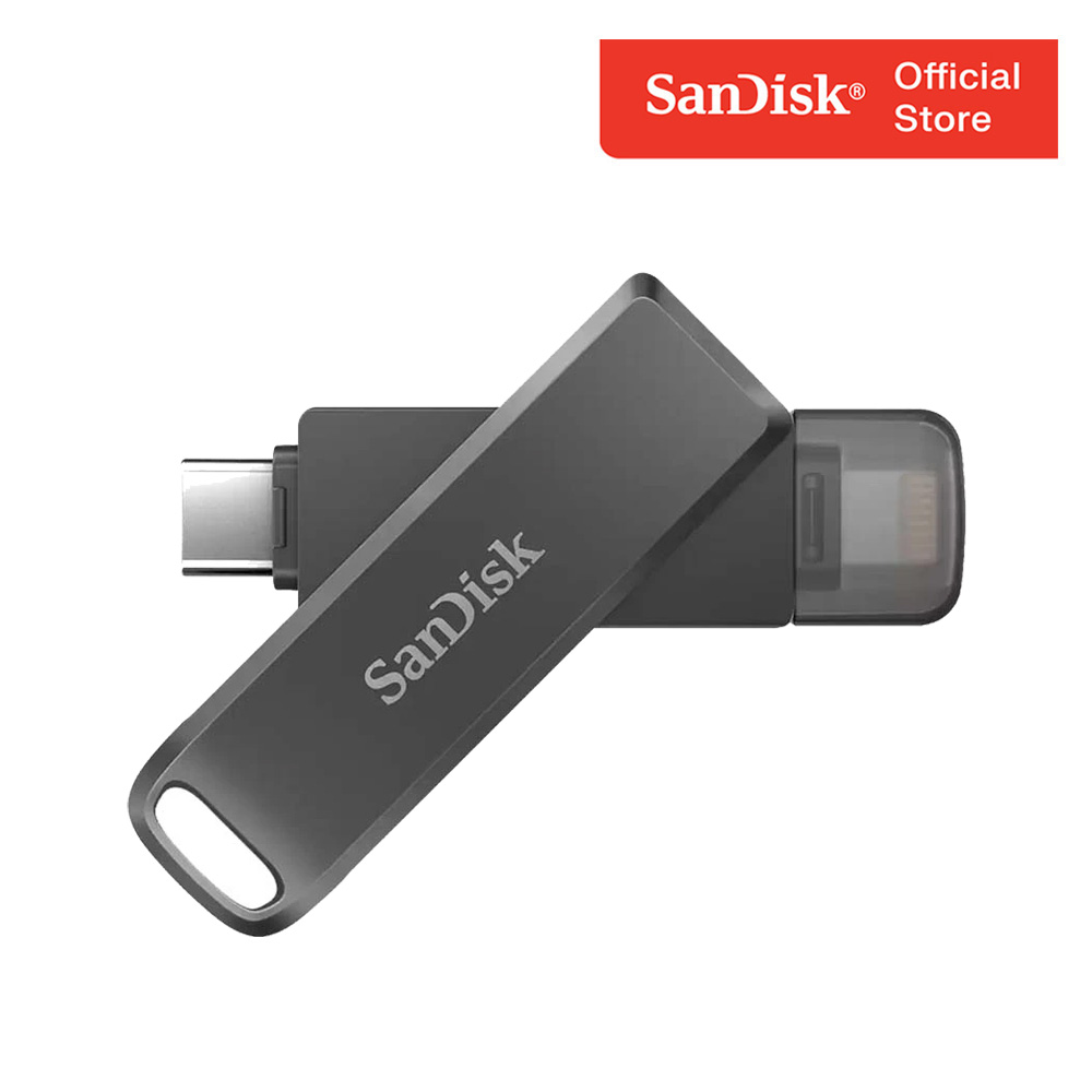 Usb sandisk ixpand flash drive luxe otg for iphone ipad and usb type-c 64gb sdix70n-064g-gn6nn