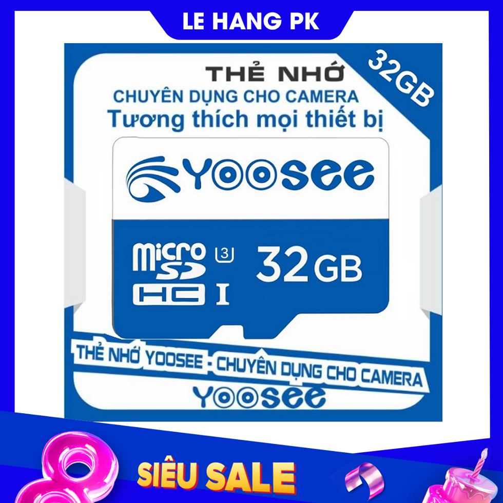 [HCM]Thẻ nhớ microSDHC Yoosee Extreme Plus 32GB/64GB UHS-I U3 4K R90MB/s W40MB/s (Trắng ) - chuyên camera và điện thoại