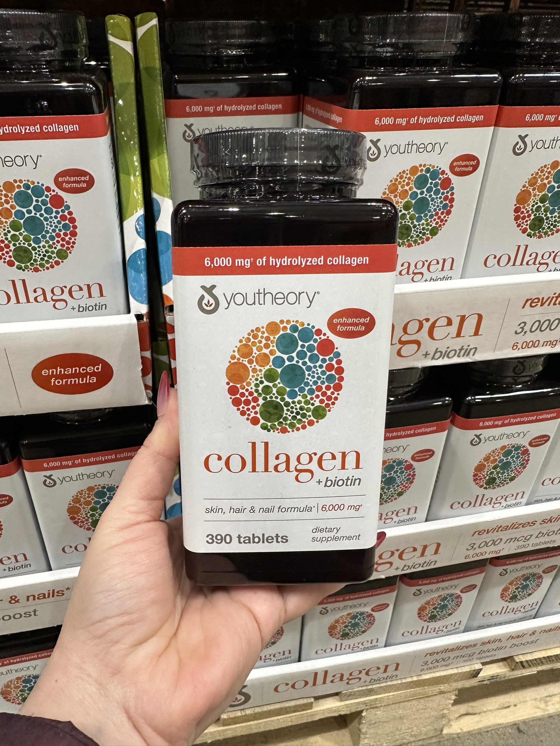 Viên uống youtheory Collagen + biotin 6000mg type 1-2-3 Mỹ