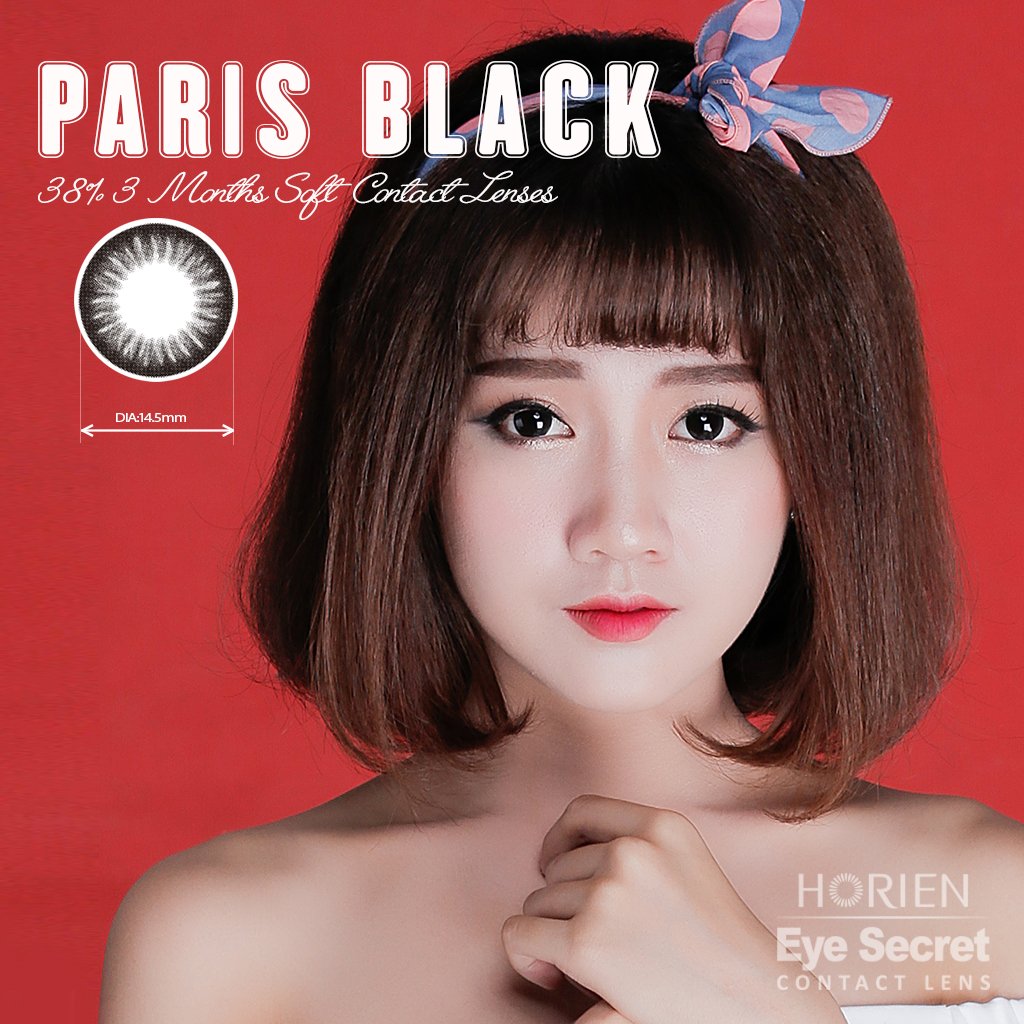 Kính Áp Tròng Màu Dùng 3 Tháng Eye Secret - Paris Black (Đen)