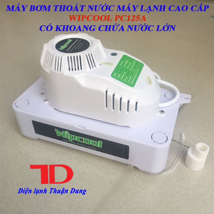 Máy bơm thoát nước máy lạnh cao cấp WIPCOOL PC125A có khoang chứa nước lớn - Điện Lạnh Thuận Dung