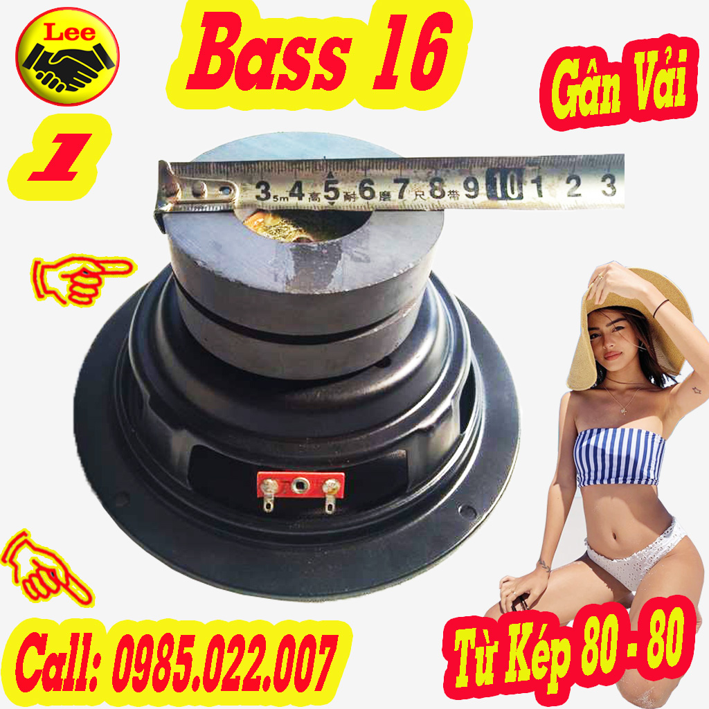 Loa bass 16 gân vải từ kép 80, loa bass roi 1 tấc 6 – giá 01 củ bass 16