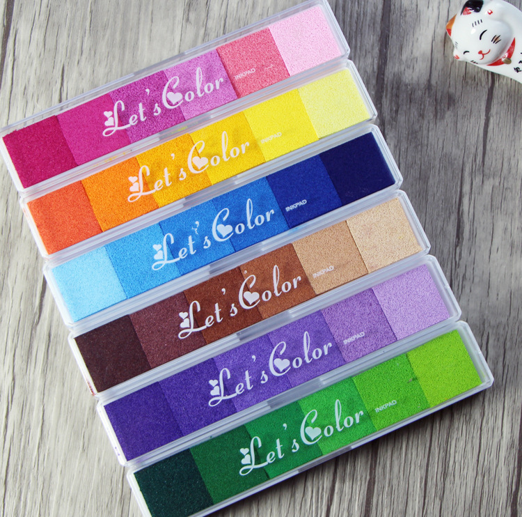 [HCM]MỰC DẤU 6 TRONG 1 LETS COLOR IN CON DẤU/VÂN TAY TRANG TRÍ M1