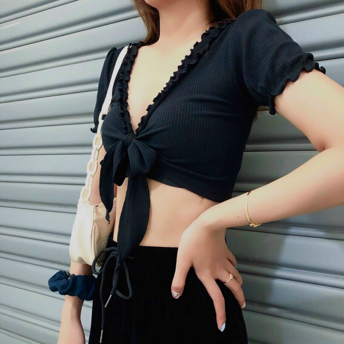 Áo Croptop Buộc Nơ
