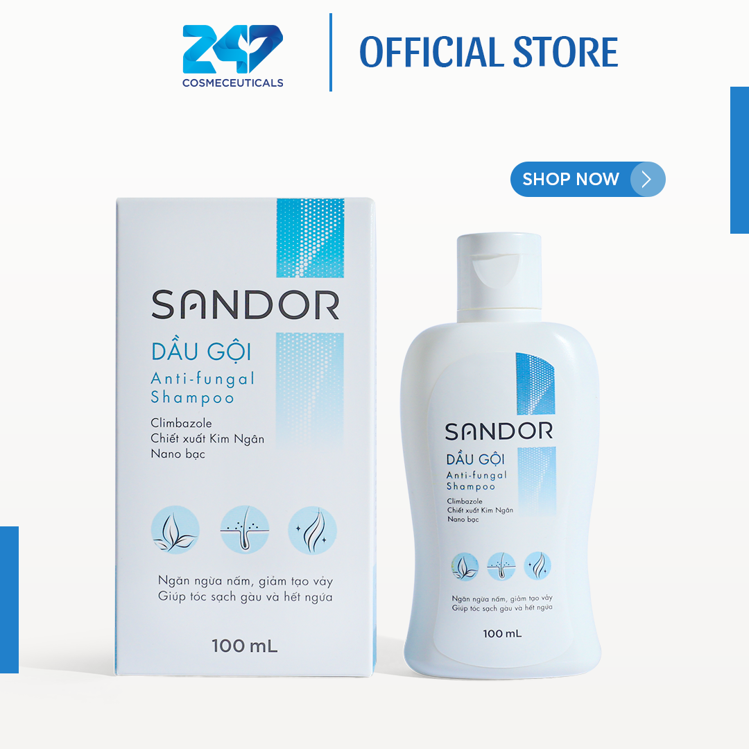 Dầu gội Sandor Dầu gội chống gàu, giảm nấm ngứa, làm sạch sâu 100ml