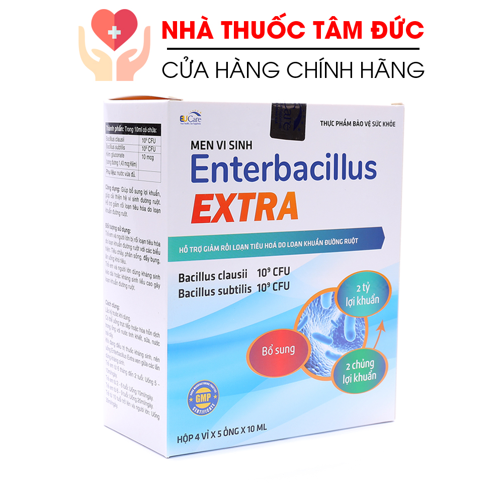 Men vi sinh cho bé giảm rối loạn tiêu hóa Enterbacillus giảm táo bón tiêu chảy - Hộp 20 ống