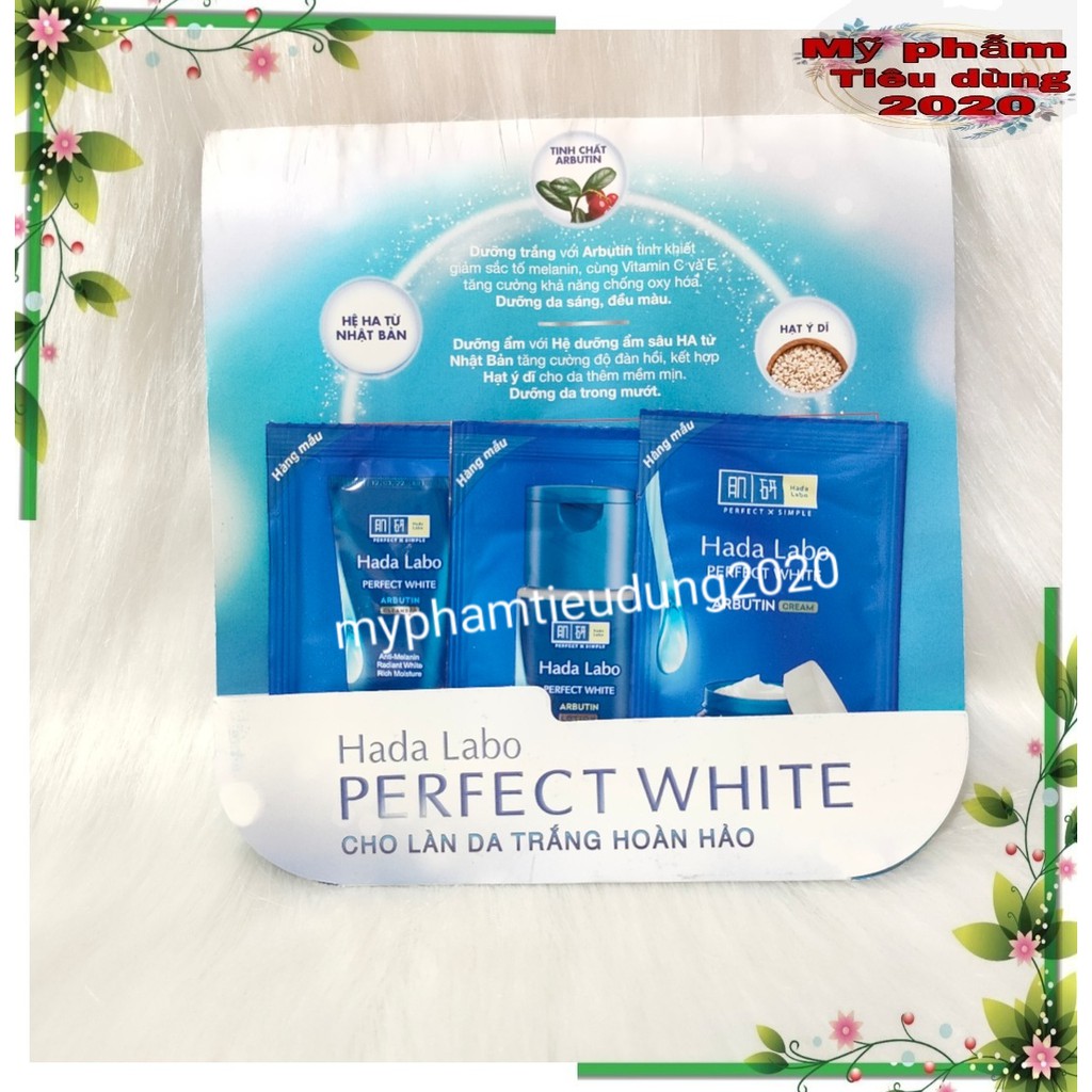 Combo 3 gói mẫu thử dưỡng da trọn bộ HADA LABO 3g
