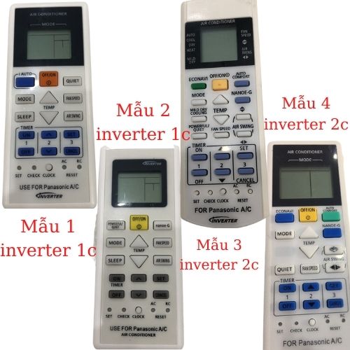 Điều khiển điều hoà Panasonic inverter 1 chiều/ 2 chiều nhiêu mẫu mã
